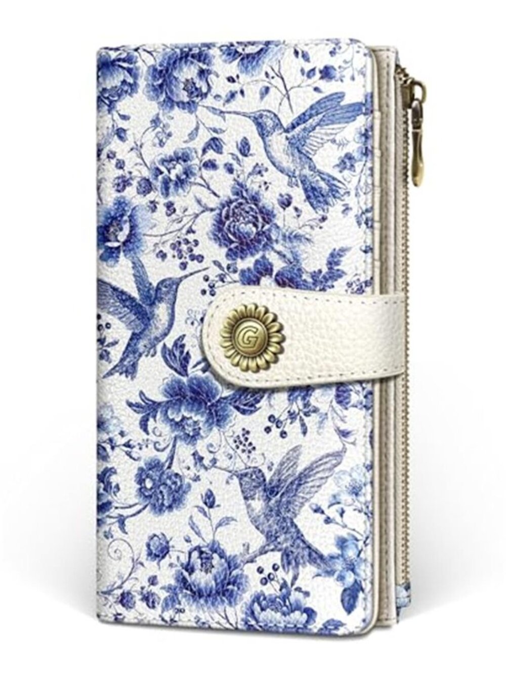 New Hummingbirds Womens Wallet RFID Flower Credit Card Holder Bifold